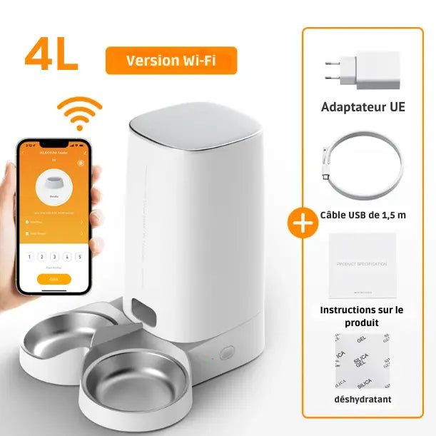 Distributeur de croquettes double connectée Fidoz