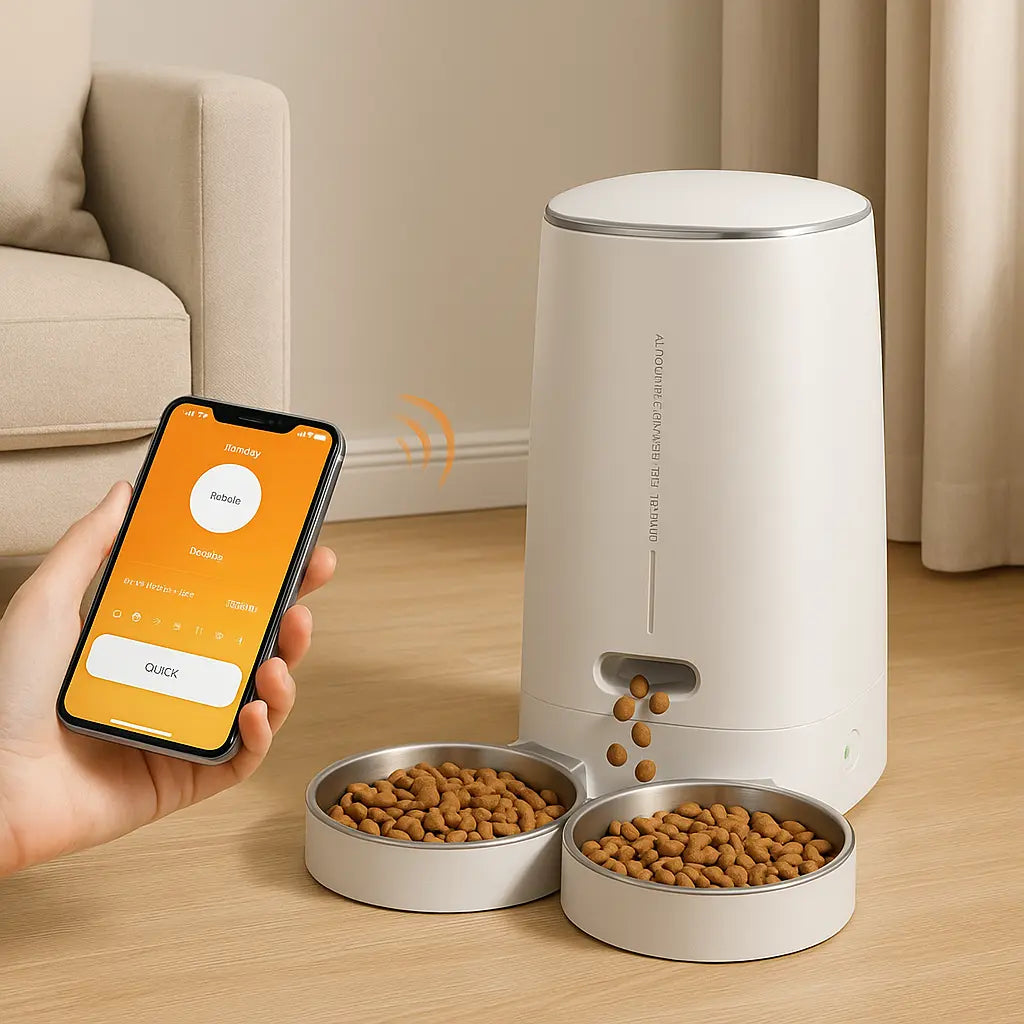FeederSync Dual - By Fidoz - Distributeur de croquettes double connectée Fidoz