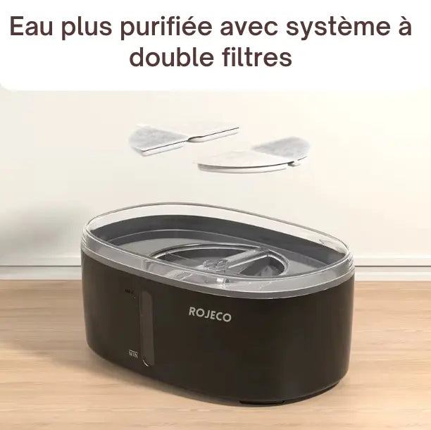 Fontaine à Eau Luxe Sans Fil – Double Bols Intelligents Fidoz