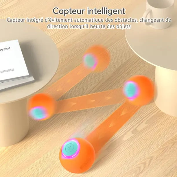 Jouet Interactif Automatique pour Chat – Balle Rebondissante Fidoz