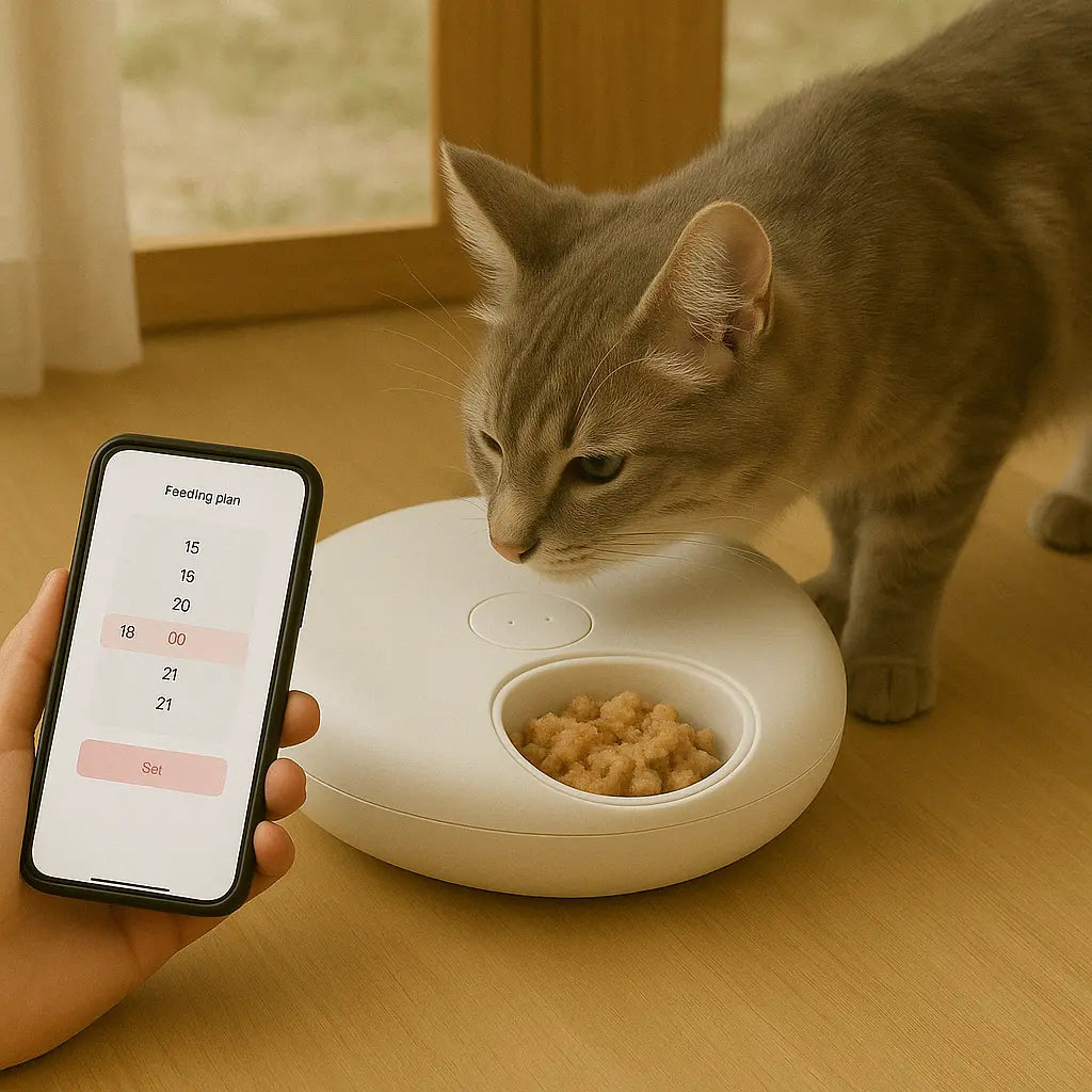 FeedyCat-Distributeur Automatique de Pâtée pour Chats Fidoz