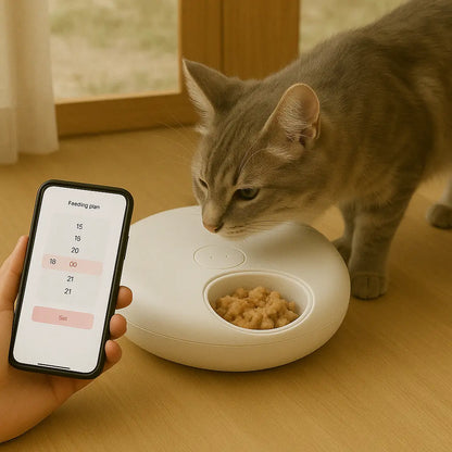FeedyCat-Distributeur Automatique de Pâtée pour Chats Fidoz