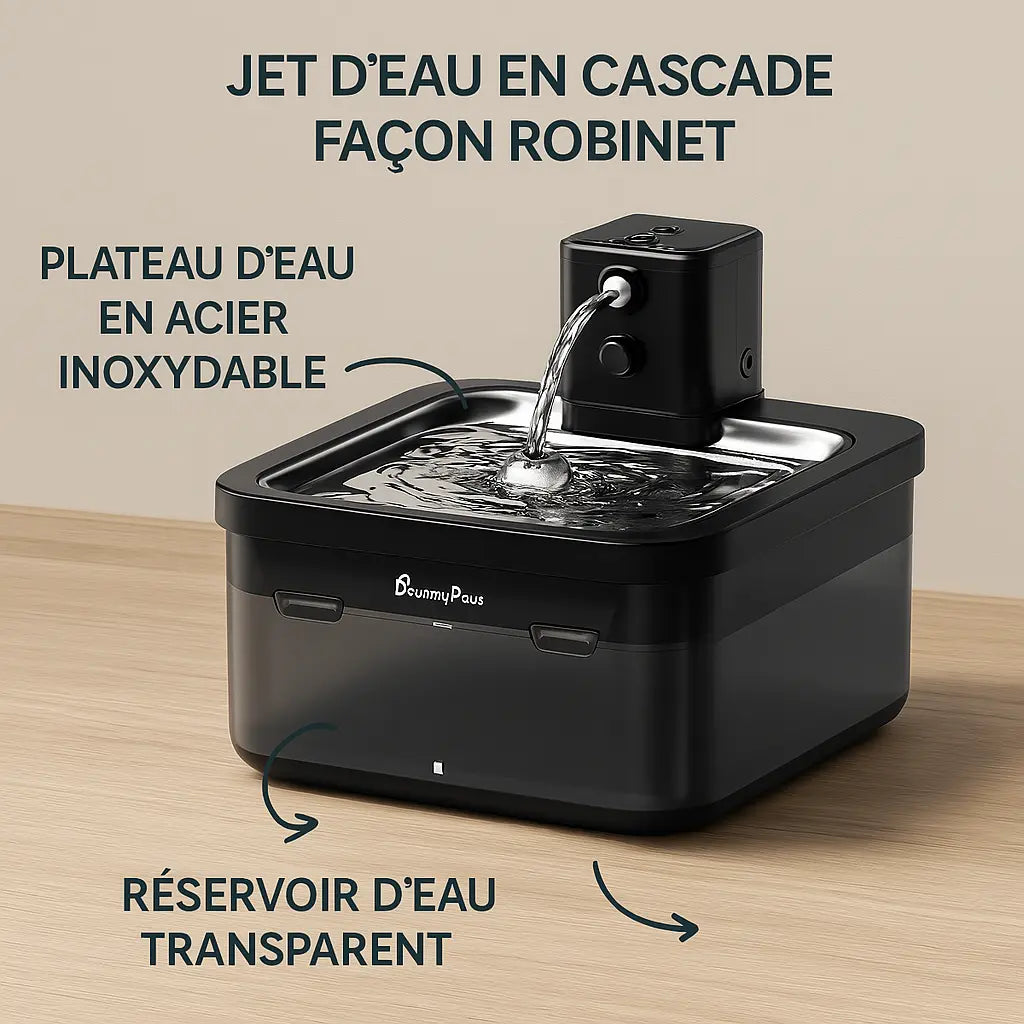Fontaine à Eau Premium 2,5L – Inox, Sans Fil & Intelligente Fidoz