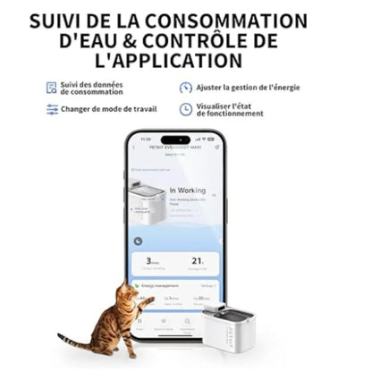 HydroMax Connect 3L – Fontaine intelligente sans fil pour animaux Fidoz