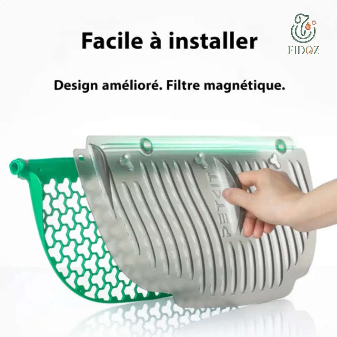 Kit Filtre Grande Maille + Vide litière magnétique Pura Max Fidoz